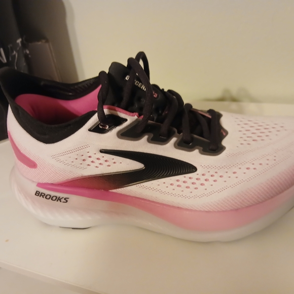 Brooks Women's Athletic Shoes - White and Pink - Picture 8 of 13